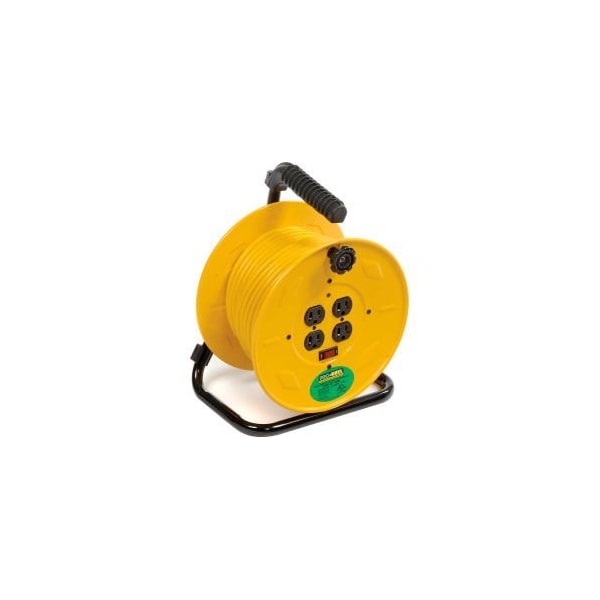 Alert Alert 7080M Industrial Cord Reel with Four Grounded Outlets & 80 ft Extension Cord Included 7080M - main